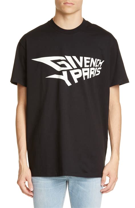 givenchy t shirt black logo|givenchy t shirt men sale.